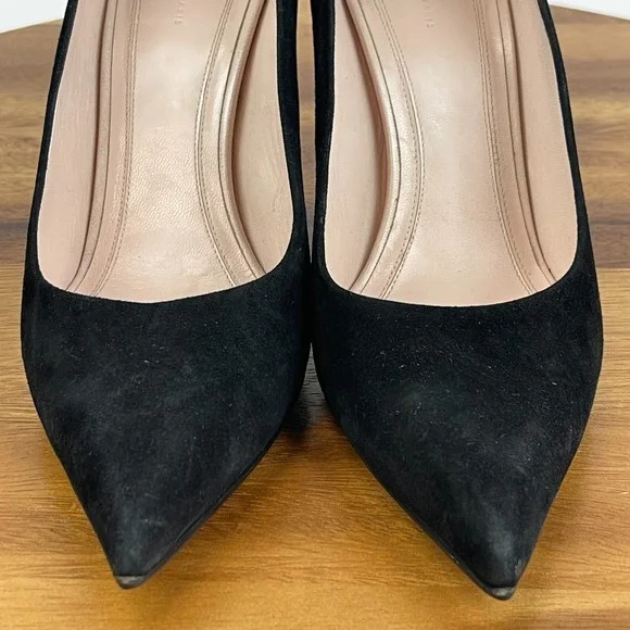 Womens Celine‎ Paris Black Suede Dress Pumps Shoes Heels Size 36.5 US 6.5 M GUC